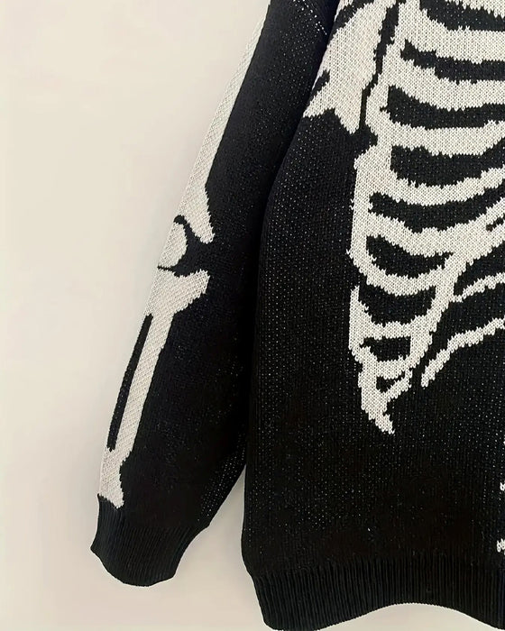 Pullover Rund Hals Lång Ärm Tryckt