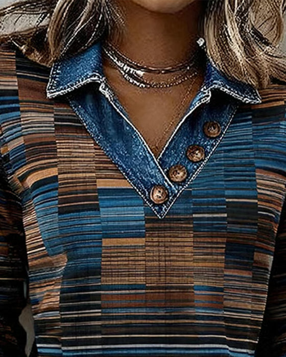 Topp Denim Patchwork Rand Vintage