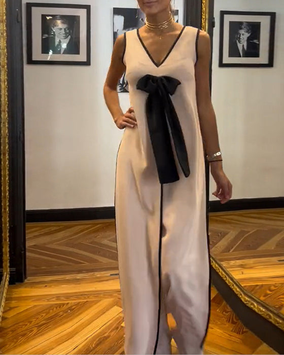 Elegant enfärgad ärmlös rosett