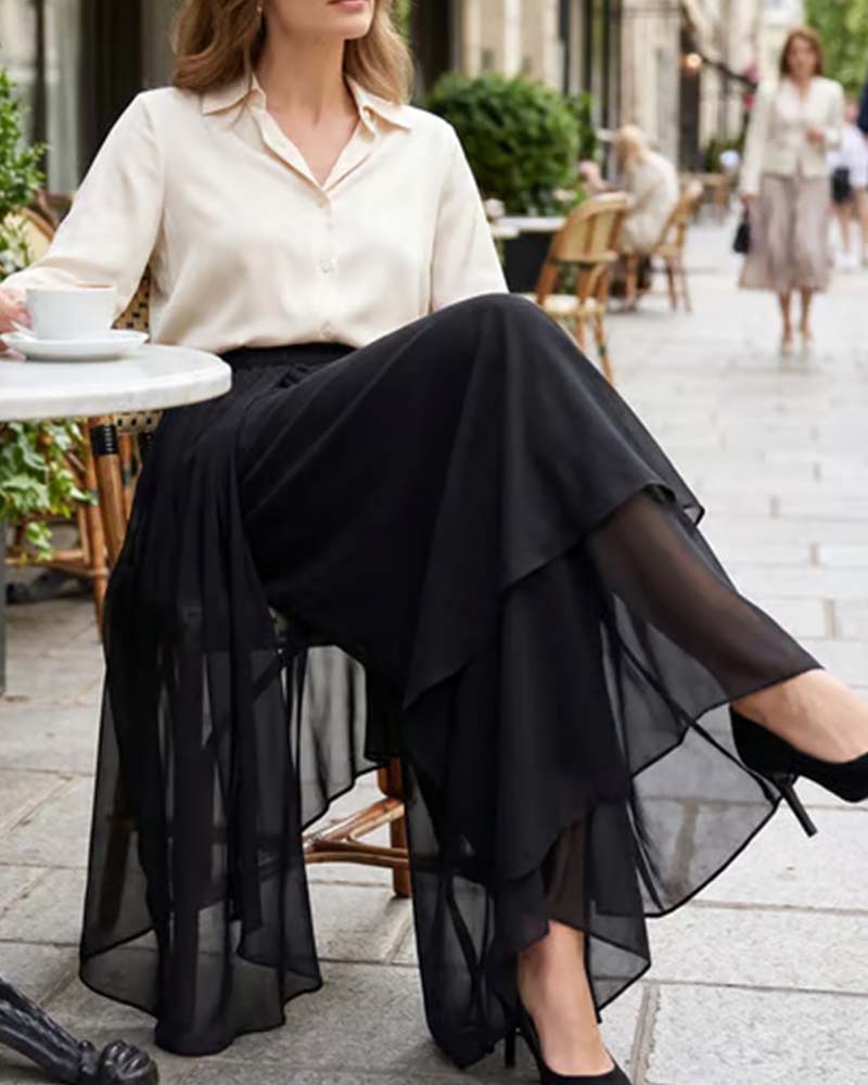 Byxor Lös Asymmetrisk Casual Bred Ben