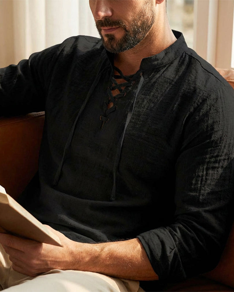 Skjorta Herr Ledig I Enfärgad – Klassisk, Bekväm & Mångsidig Att Kombinera 👔