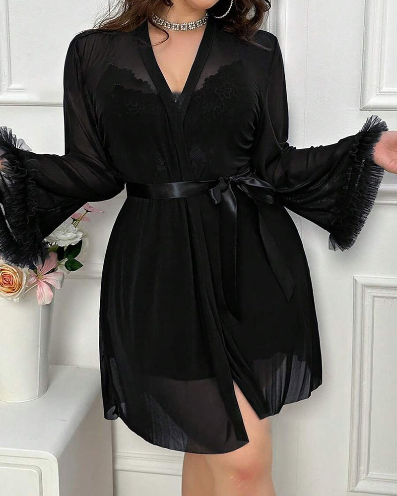 Sexig Spets Nattdräkt Hängsel Dräkt