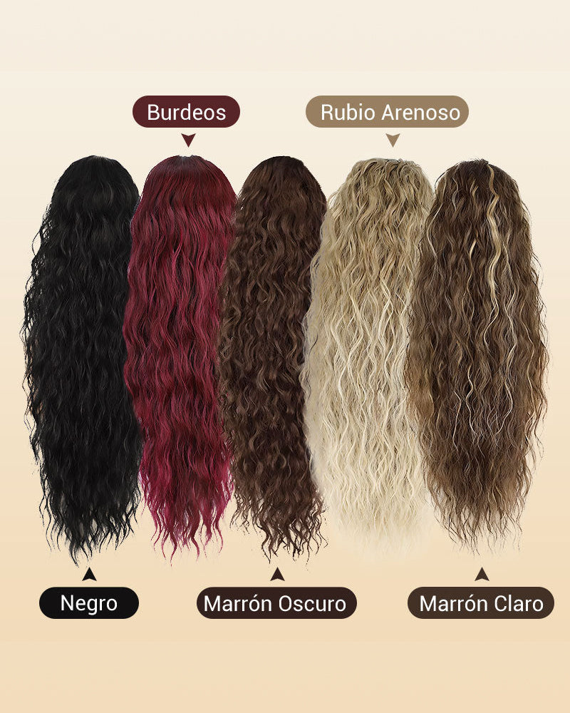 Lång Yvig Och Lockig Hårförlängning