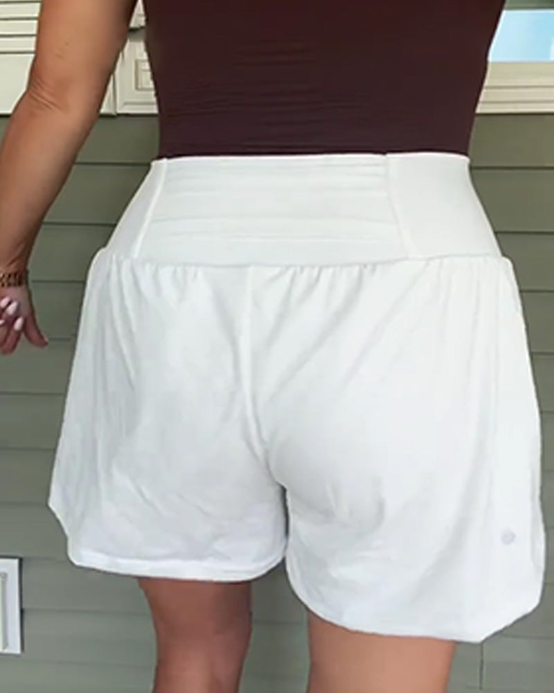 Shorts Hög Midja Anti-Exponering Dubbel Lager Sport