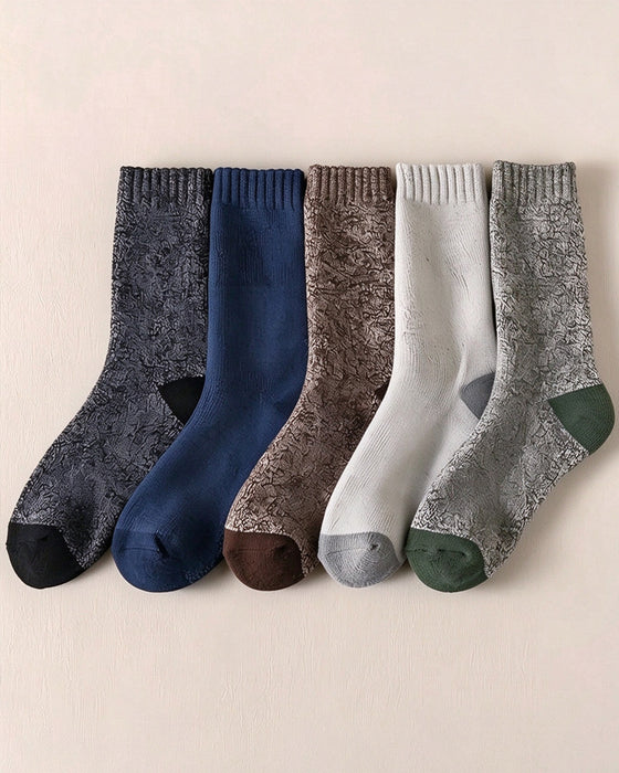 Par Tjocka Varma Vintersockor Mjuk Stickad