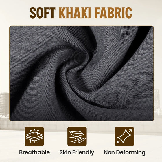 Herrars Aktiva Khaki Byxor Med Expanderbart Midjeband