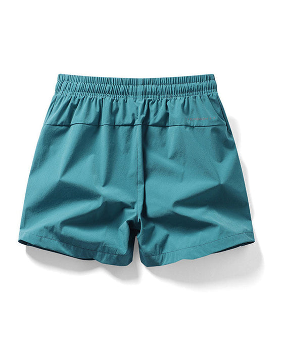 Herrar Avslappnade Snabbtorkande Shorts med Fickor