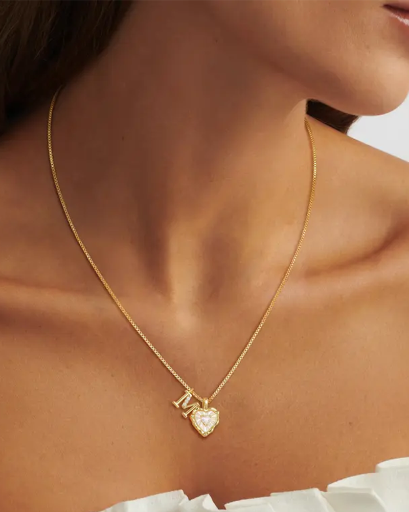 A–Z Mikropave Bokstavspendel Halsband