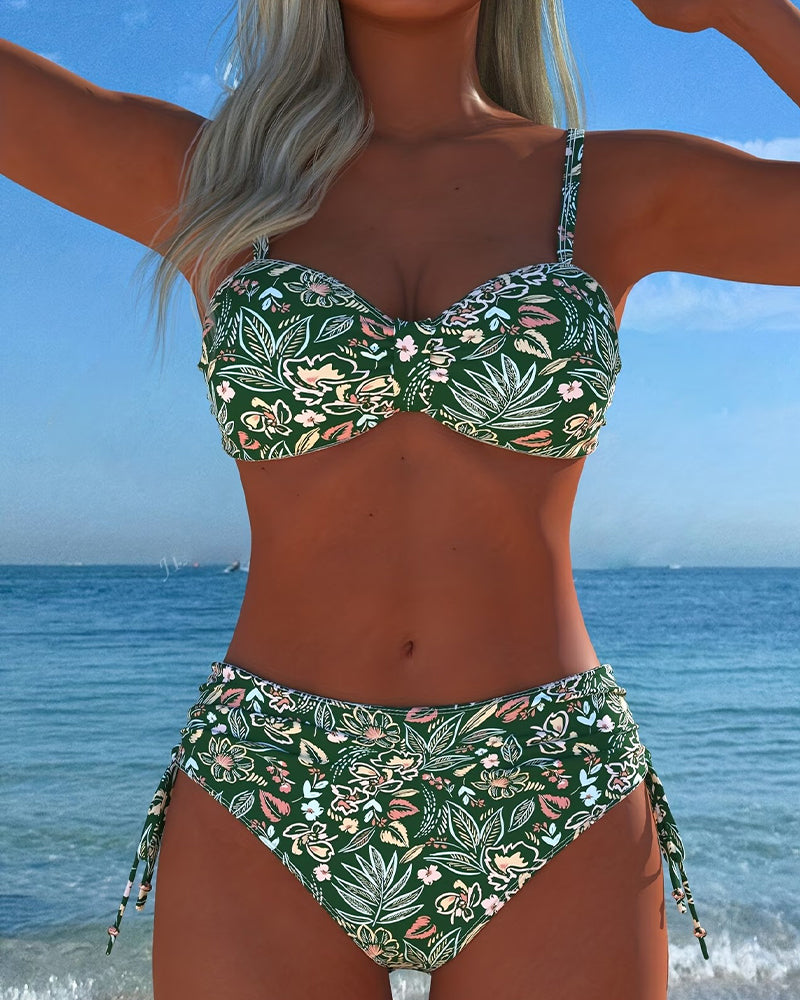 Bikini Blomma-Delad String