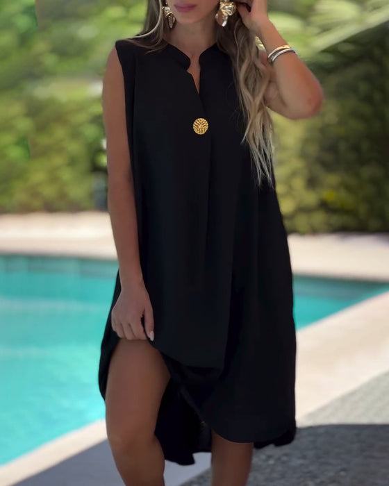 Klänning Ärmlös Casual