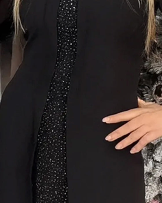 Klänning Faux Tvådelad Modern Rund Halsringning