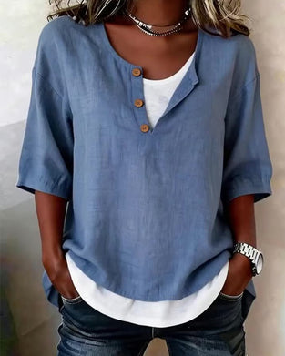 Blus Falsk Tvådelad 3/4-Ärm