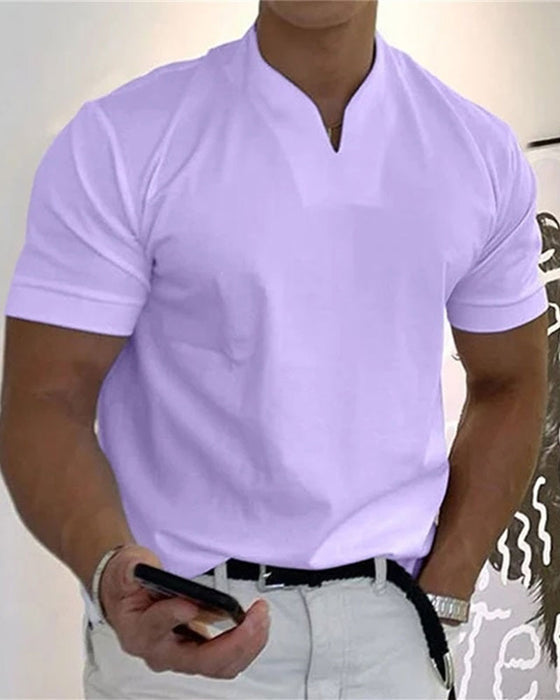 T-Shirt Herrar Gentlemans Business Kort Ärm Fitness
