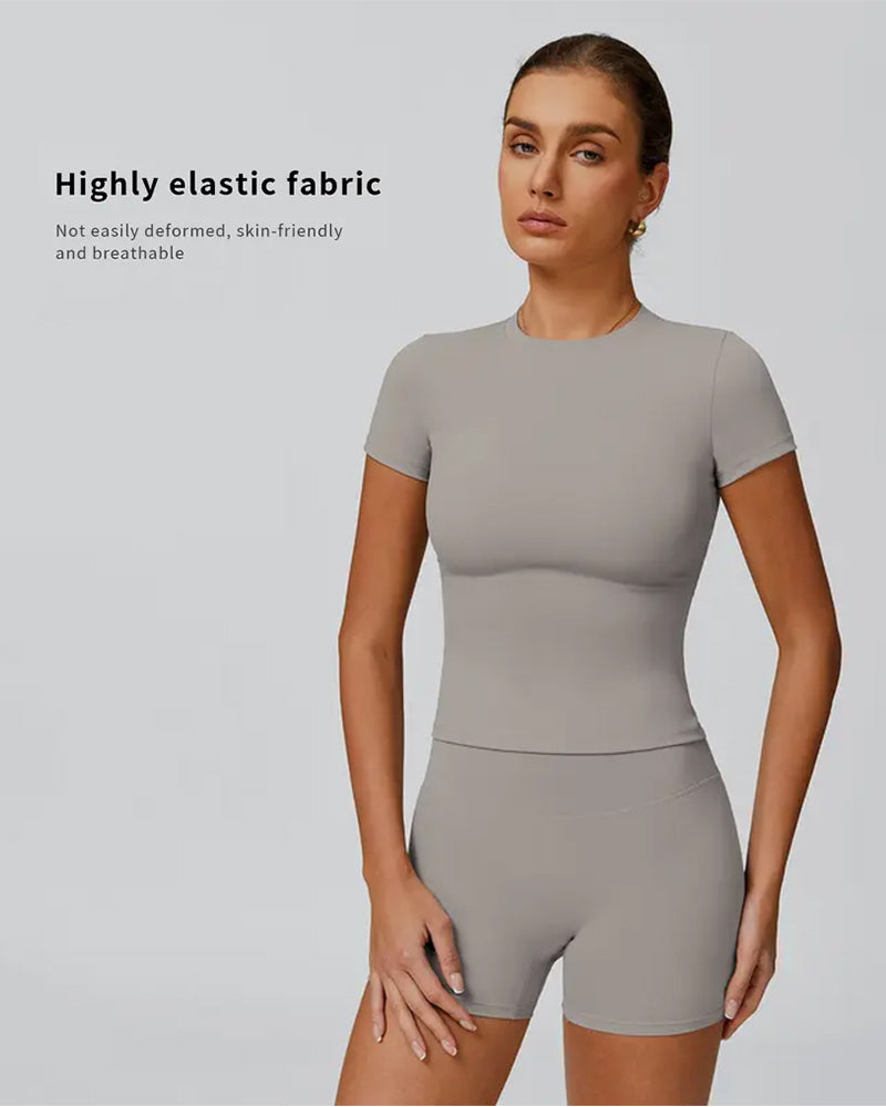 Set Kompression Kortärmad Yoga