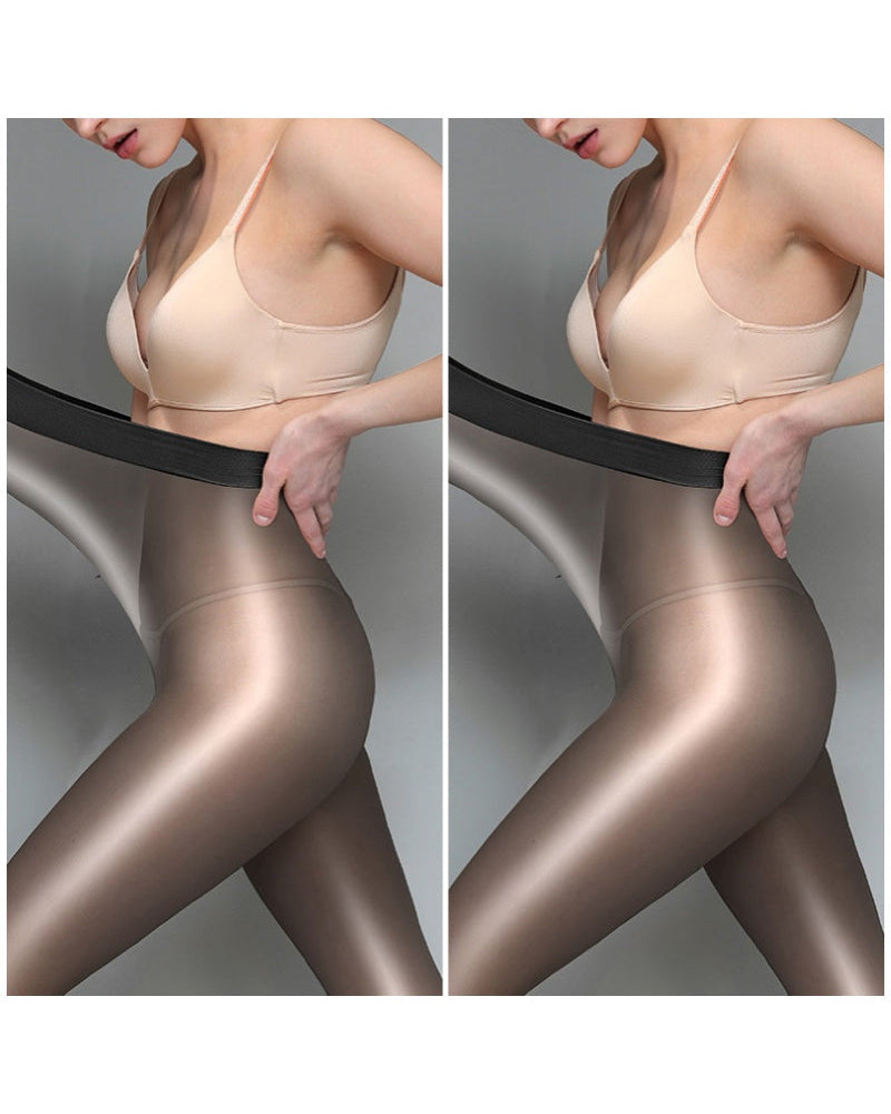 Glänsande Transparenta Strumpbyxor För Kvinnor