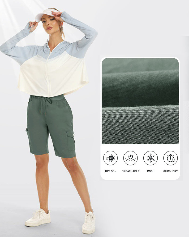 Kvinnors Shorts Snabbtorkande Cargoshorts Med Fickor