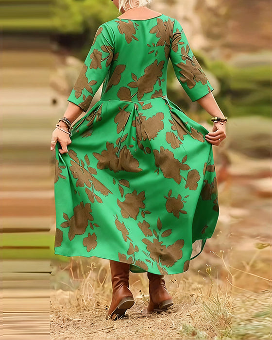 Klänning med retrotryck