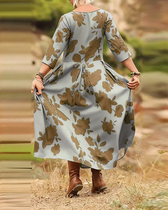 Klänning med retrotryck