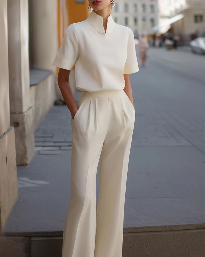 Topp Ståkrage Kort Ärm