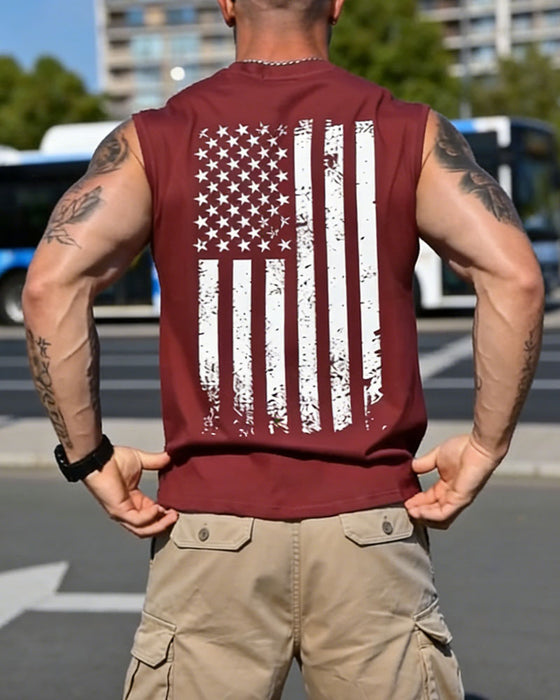 Linne Mode Tryck Ärmlös