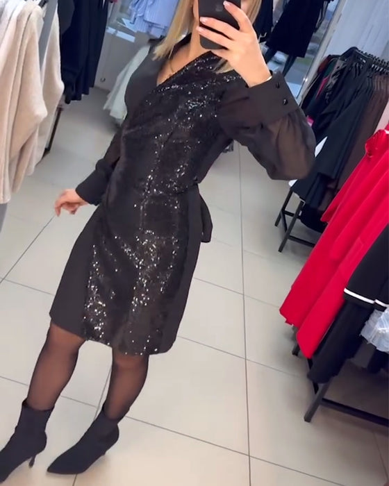 Klädsels Temperament Paljetter Mode