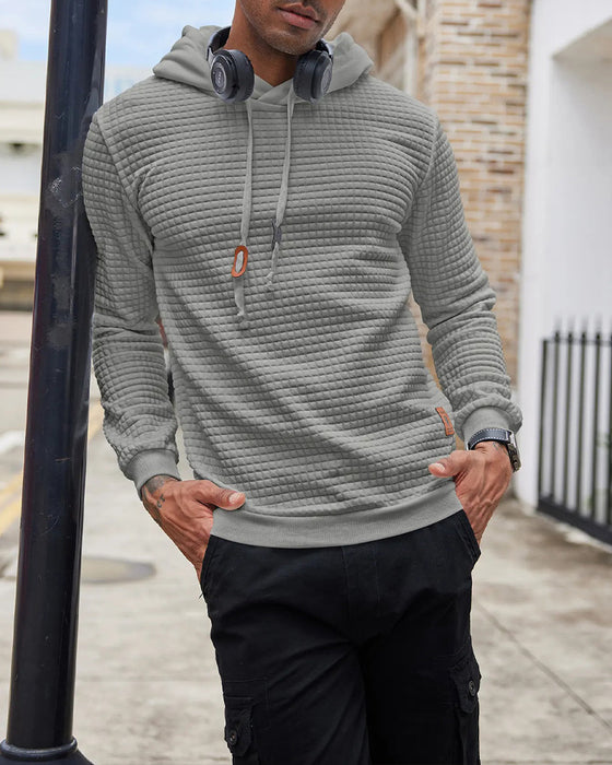 Hoodie Herr Huvförsedd Solid