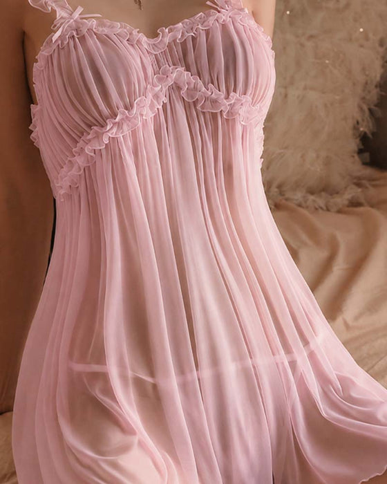 Nattlinne Genomskinlig Mesh Remmar Sexig