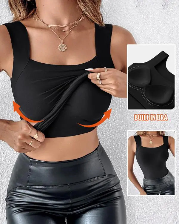 🔥U-Ringad Shapewear-Linne Med Inbyggd Bh