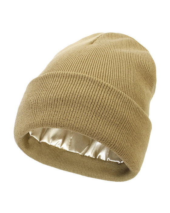 Solid Färg Stickad Mössa