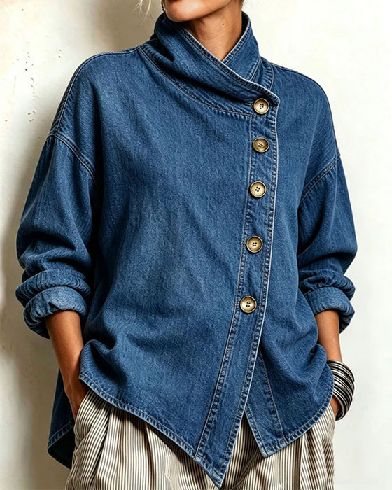 Kappa Diagonal Knapp Ståkrage Denim
