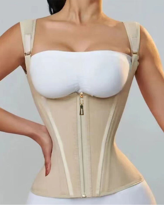 Zippered breasted shapewear