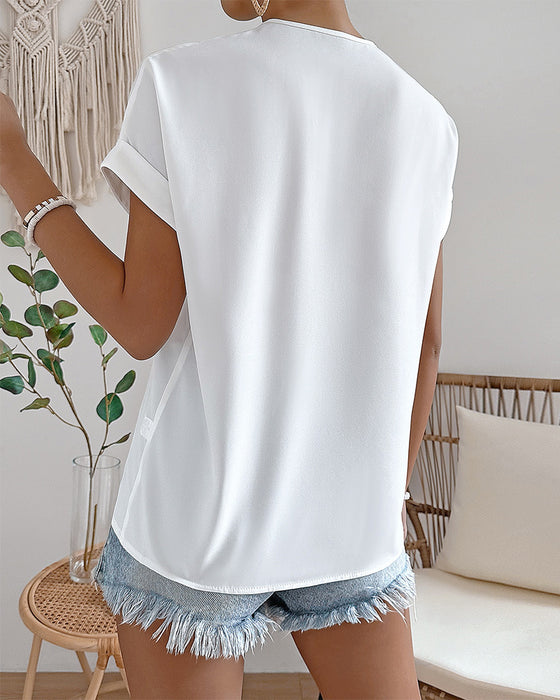 Blus Med Eleganta Fladdermusärmar