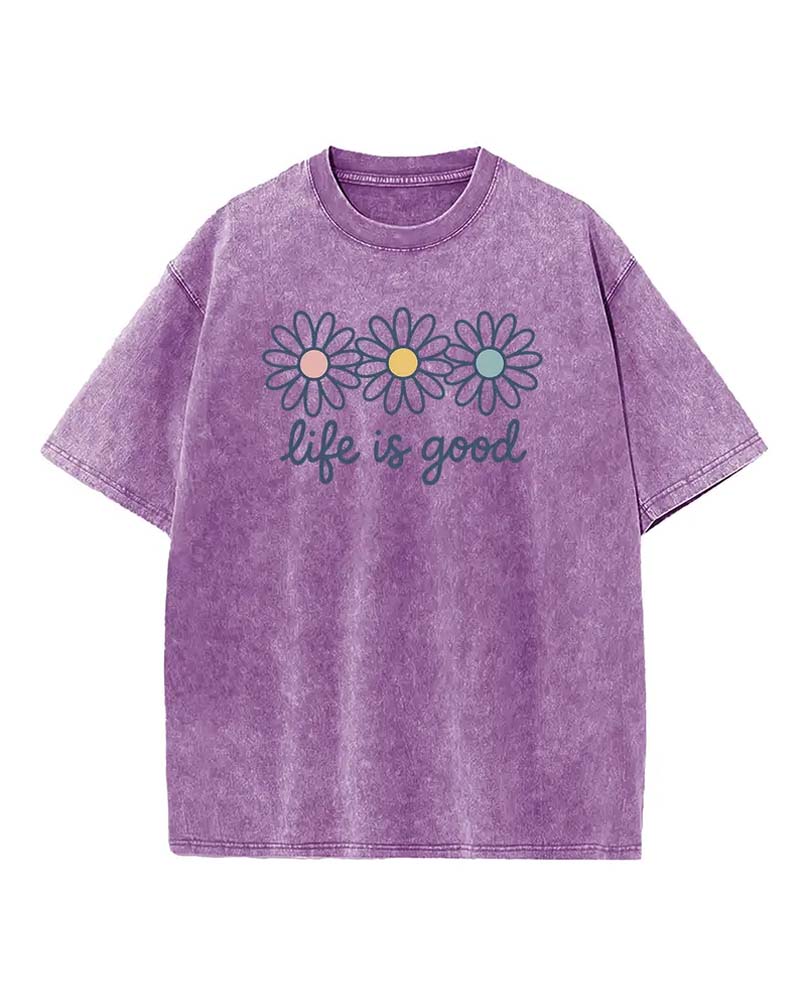T-Shirt Tusensköna Tryck Avslappnad Sliten
