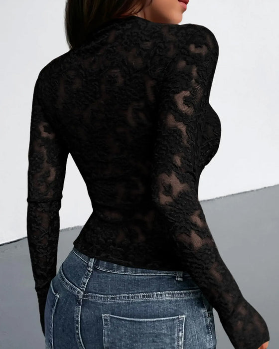 Blus Mode Spets Sexig