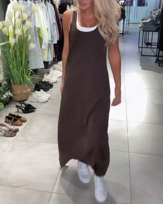 Klänning Slimmande Hängslen Casual