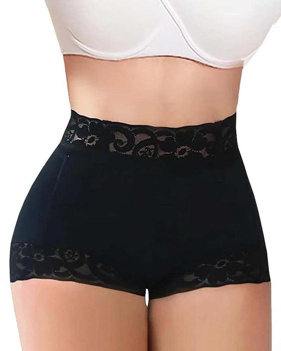 Kvinnors Shorts Spets Hög Midja Shapewear