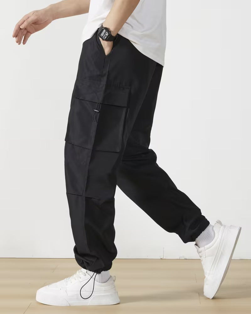 Byxor Avslappnad Dragsko Enfärgad Cargo