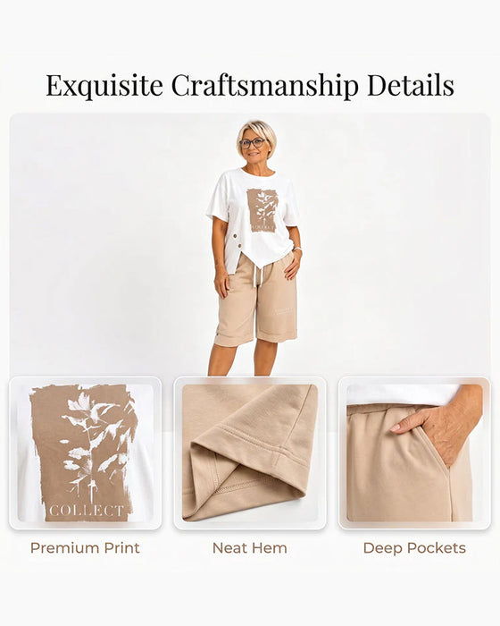 Set Kort Ärm T-Shirt Och Shorts