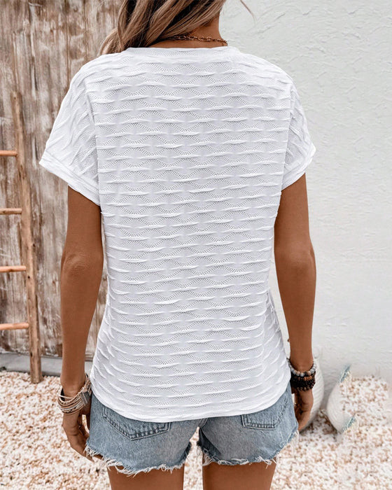 T-Shirt V-Ringning Allmatch Enfärgad