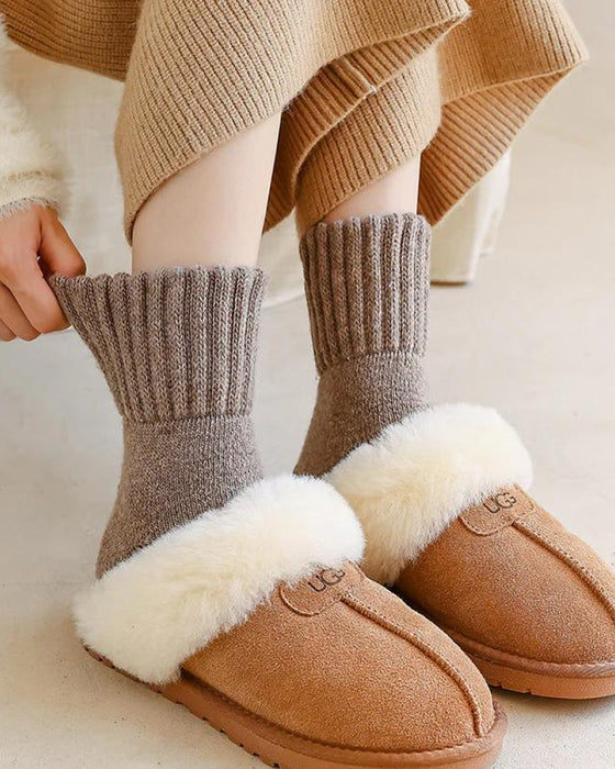 Damstrumpor I Merinoull För Stövlar