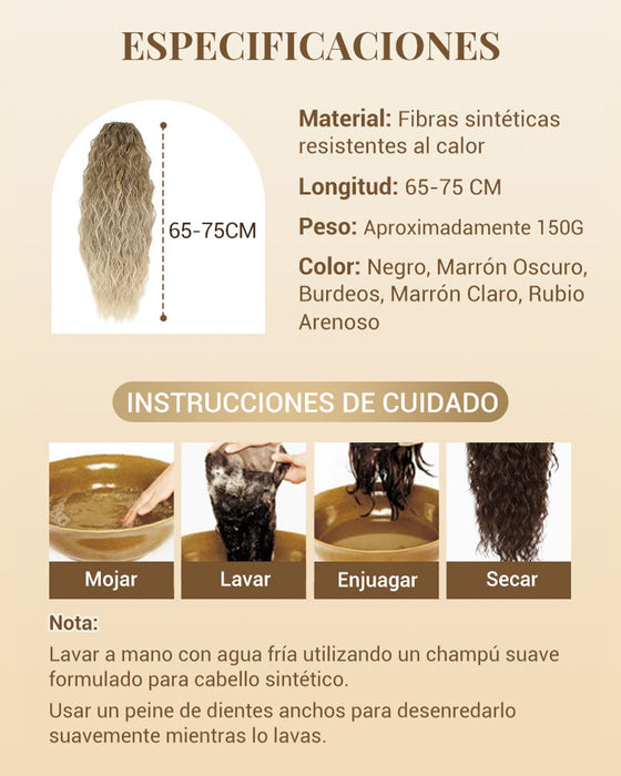 Lång Yvig Och Lockig Hårförlängning