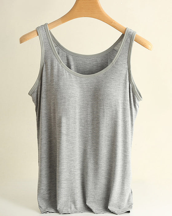 Linne Topp Hel Enfärgad Basplagg