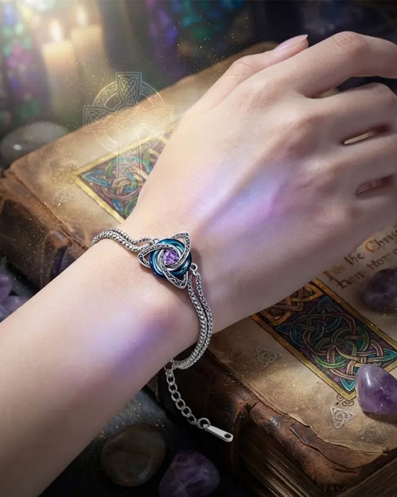 Armband Födelsesten Treenighetsknut