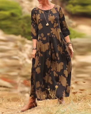 Klänning med retrotryck