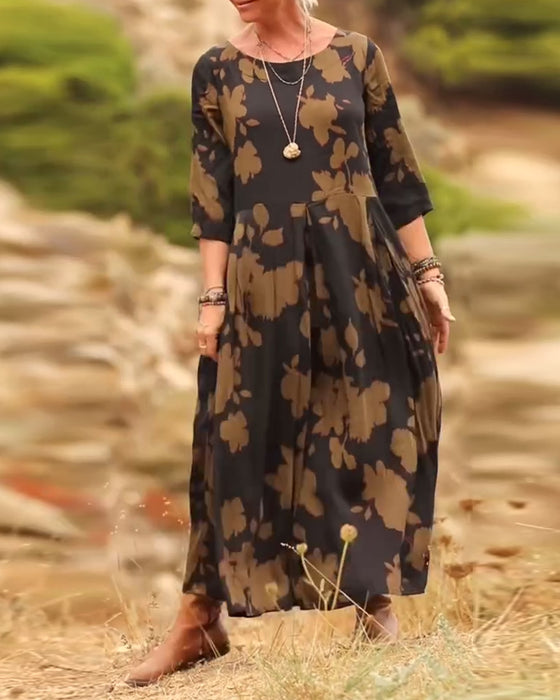 Klänning med retrotryck