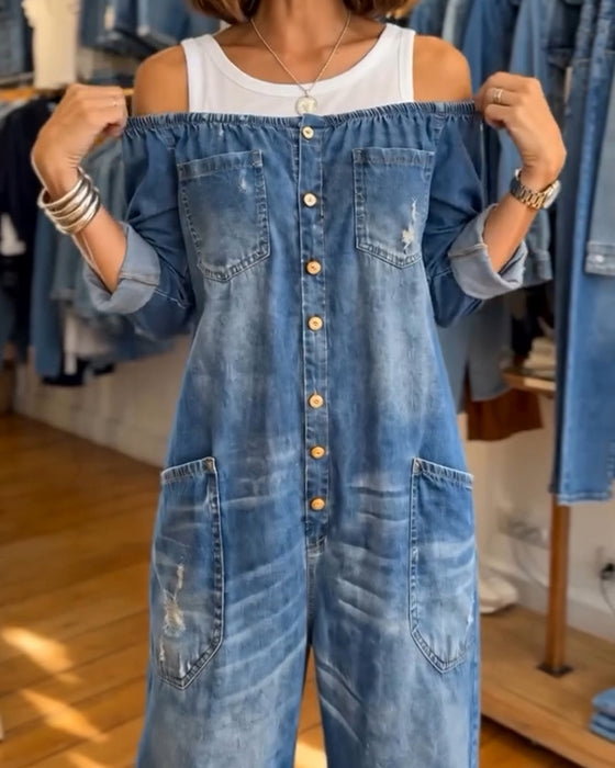 Jumpsuit Långärmad Färgblock