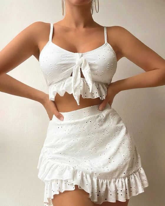 Tredelad bikiniset med klänning