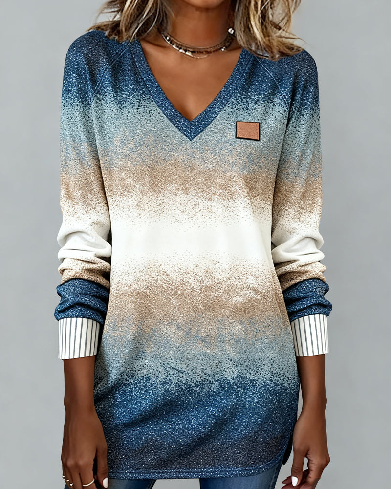 Topp Med V-Ringning Och Raglanärmar