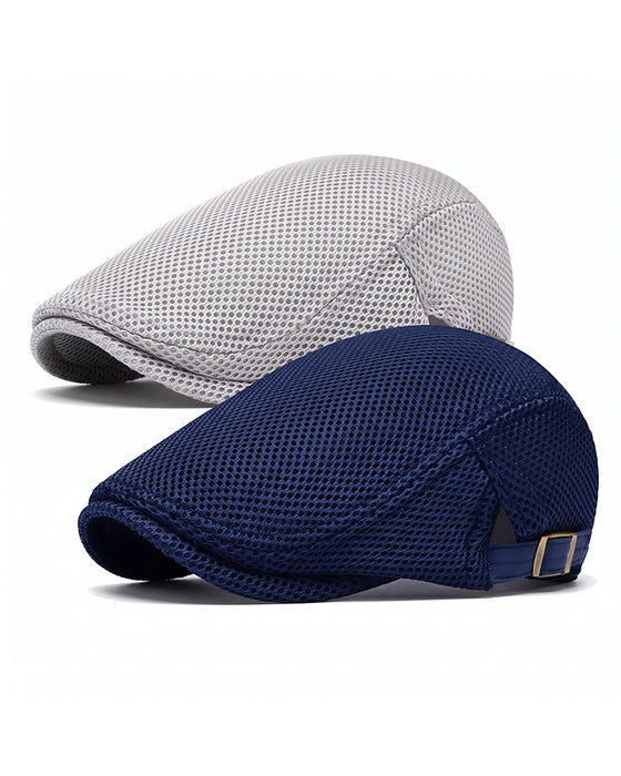 Herr Andas Nät Flat Keps - Justerbar Newsboy Ivy Basker Sommarhatt