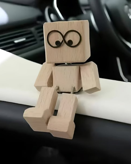 Träfigur Charmande Gungande Ben Liten